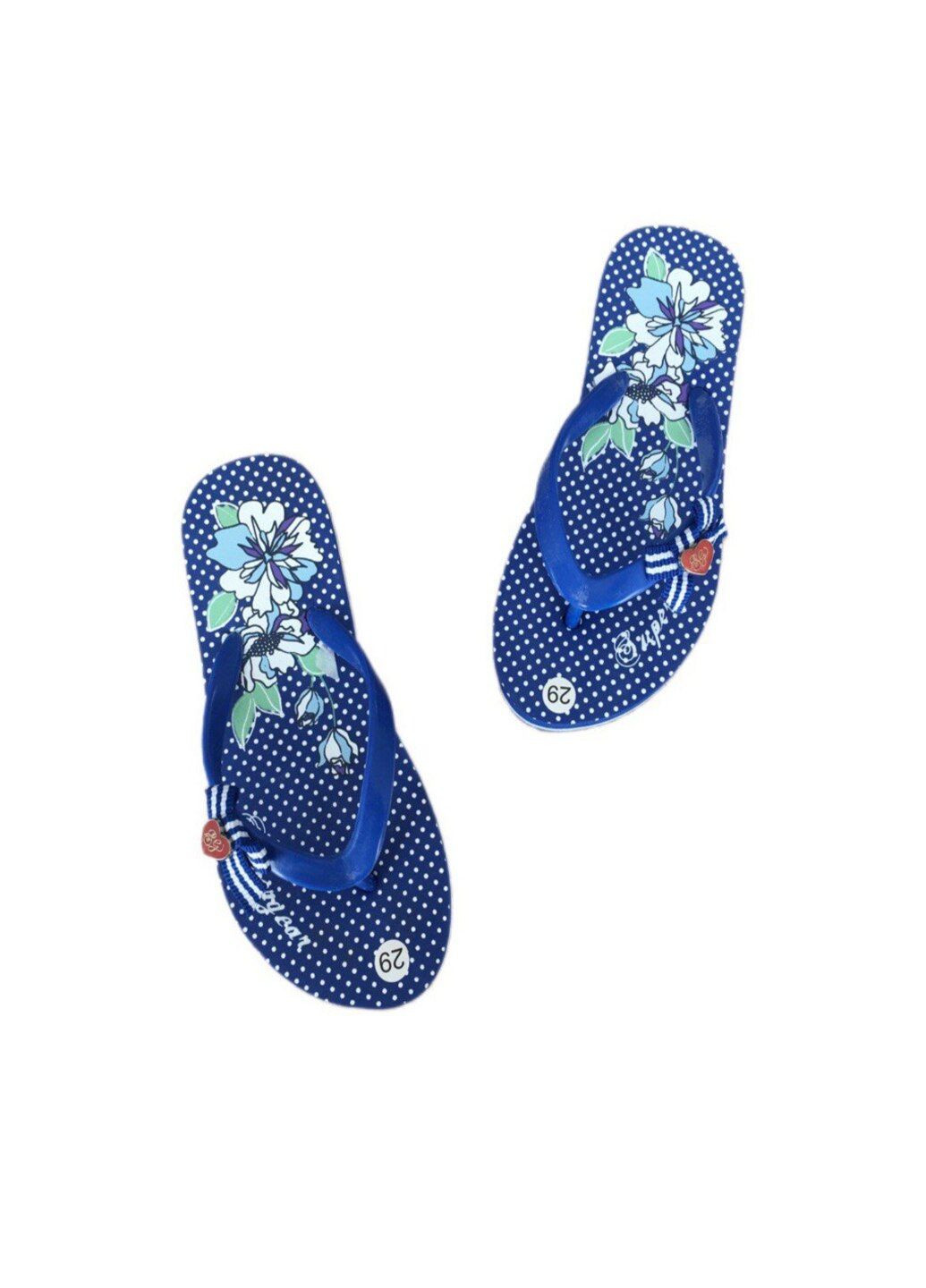 Синие шлепанцы вьетнамки Модняшки