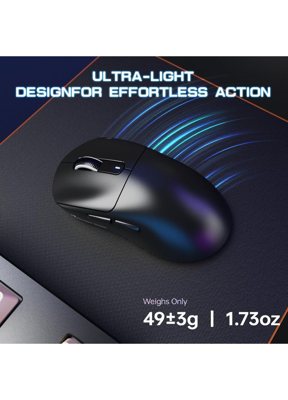 Игровая беспроводная мышь X3 MAX Black, PAW3950 MAX, 42000 DPI, 2.4G/Bluetooth/Кабель, Lightweight 49g ATTACK SHARK (370202764)