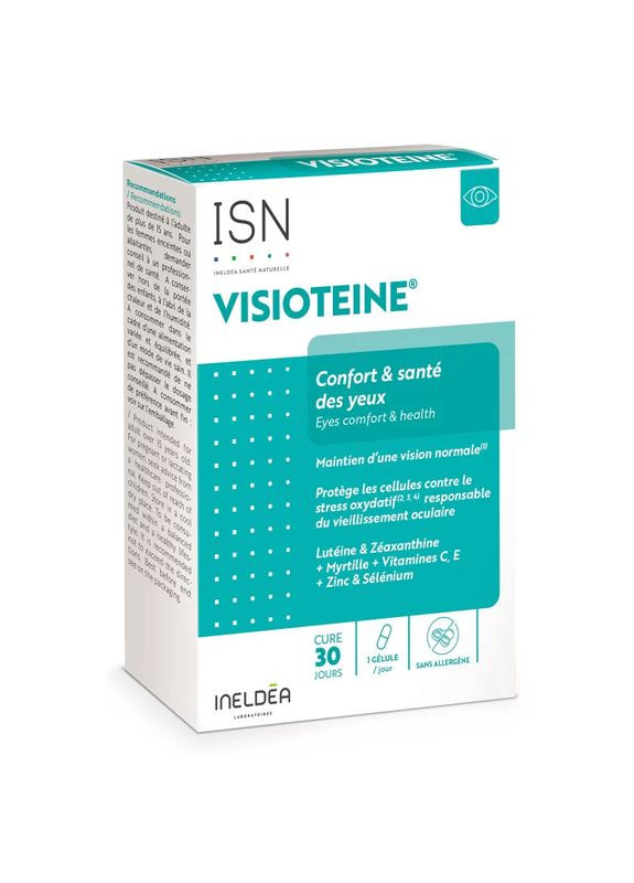 INELDEA ВІЗІОТЕІН / VISIOTEINE® - Гострота зору та від втоми очей, 30 капсул Ineldea Sante Naturelle (289770684)