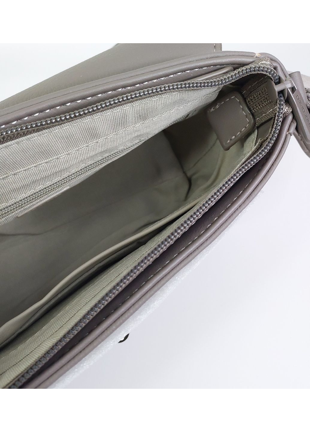 Женская сумка кросс боди на широком ремешке тауп David Jones Karlos Marconi (368774407)