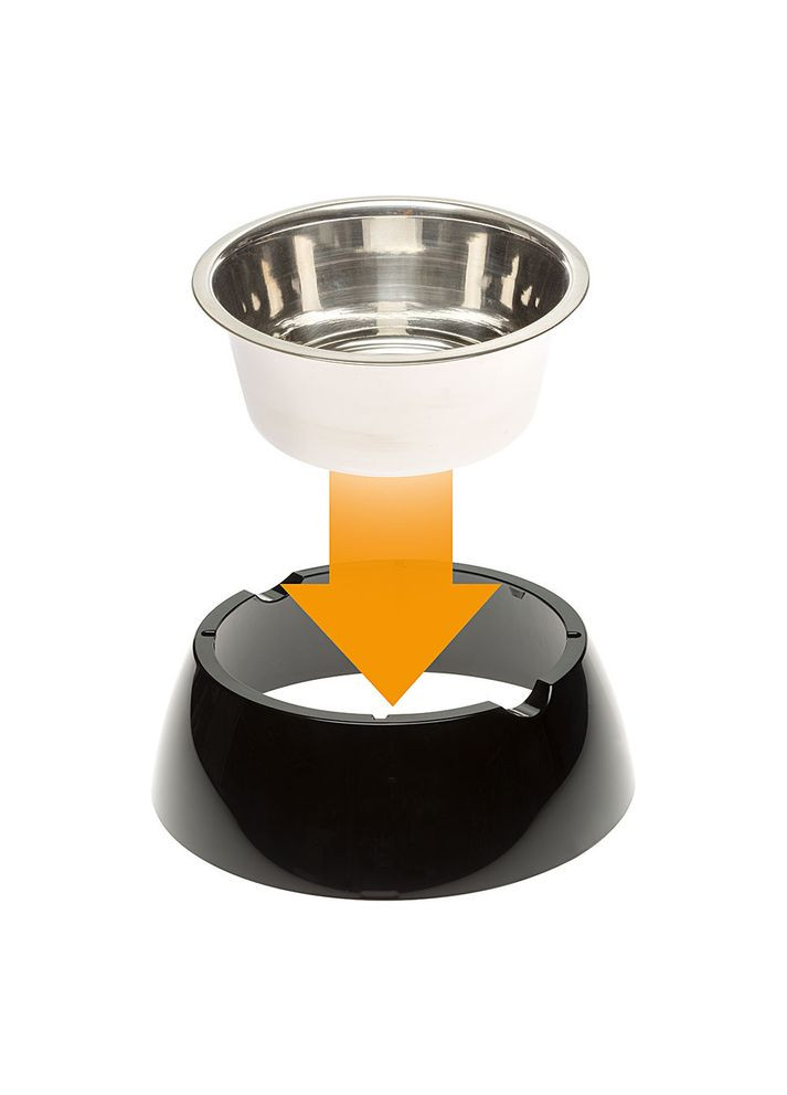 Металлическая миска для собак и кошек с подставкой Jolie (Ферпласт Джоли) 23.3 x h 7.5 см - 1.2 L - LARGE, Ferplast (352718239)