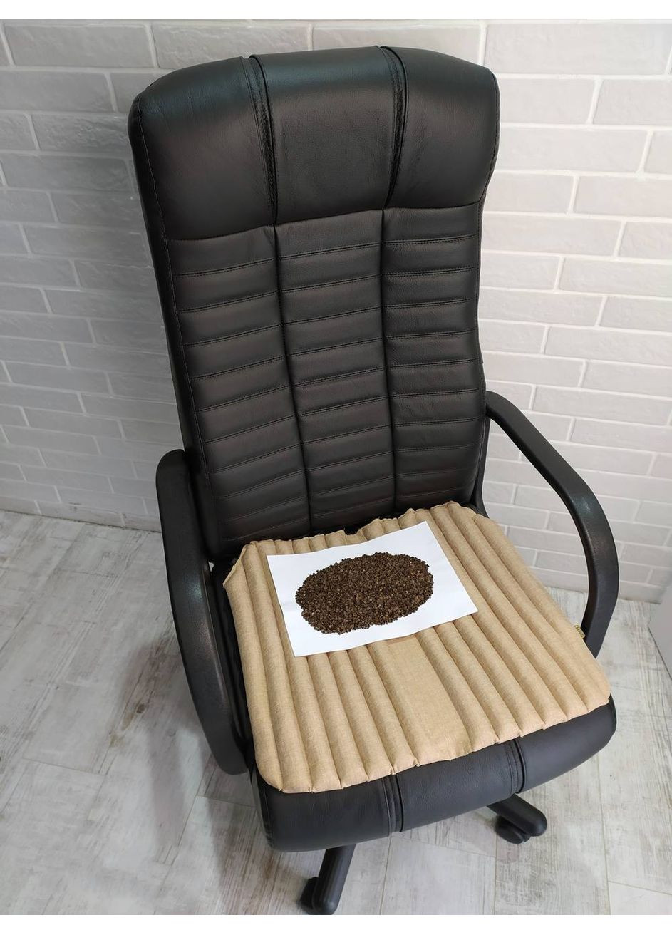 Ергономічна подушка EKKOSEAT на крісло керівника (СИДІННЯ). Бежева. SF-1G-502 Ekko Seat (353718914)