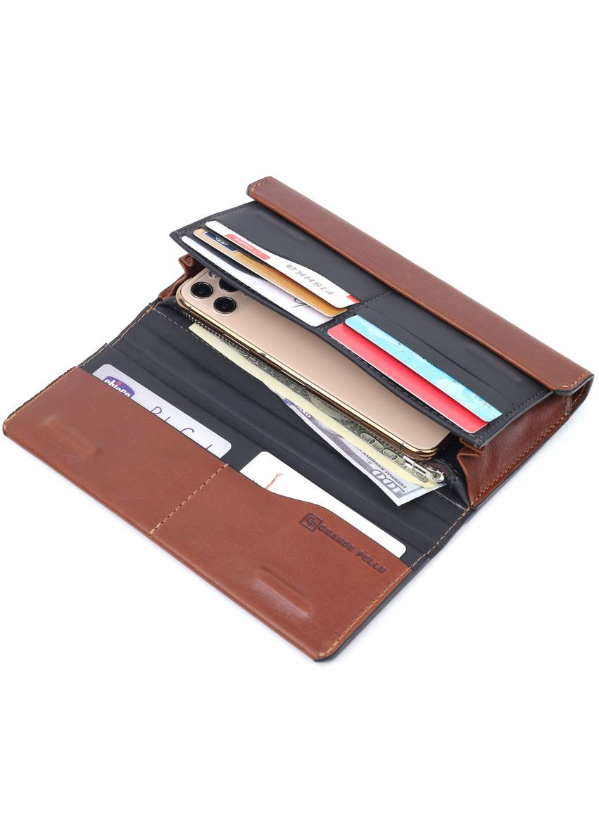 Сумка чоловіча шкіряна через плече барсетка з гладкої шкіри 11421 Коричневий Grande Pelle (302007749)