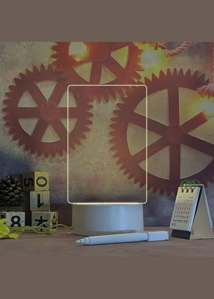 Светильник-ночник, планер, маркер для записей, на подставке с LED-подсветкой No Brand (308390412)