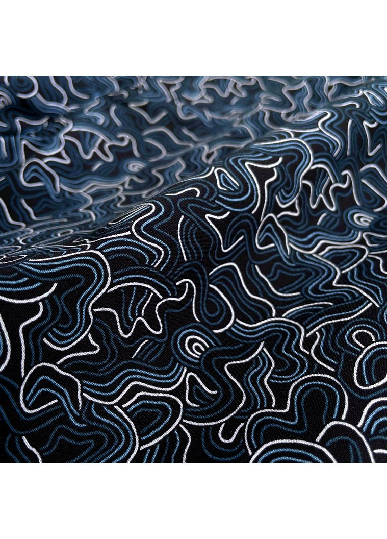 Трусы боксеры из хлопка черные в принт Abstract Topographic Tactical Map G.LVOV (362206909)