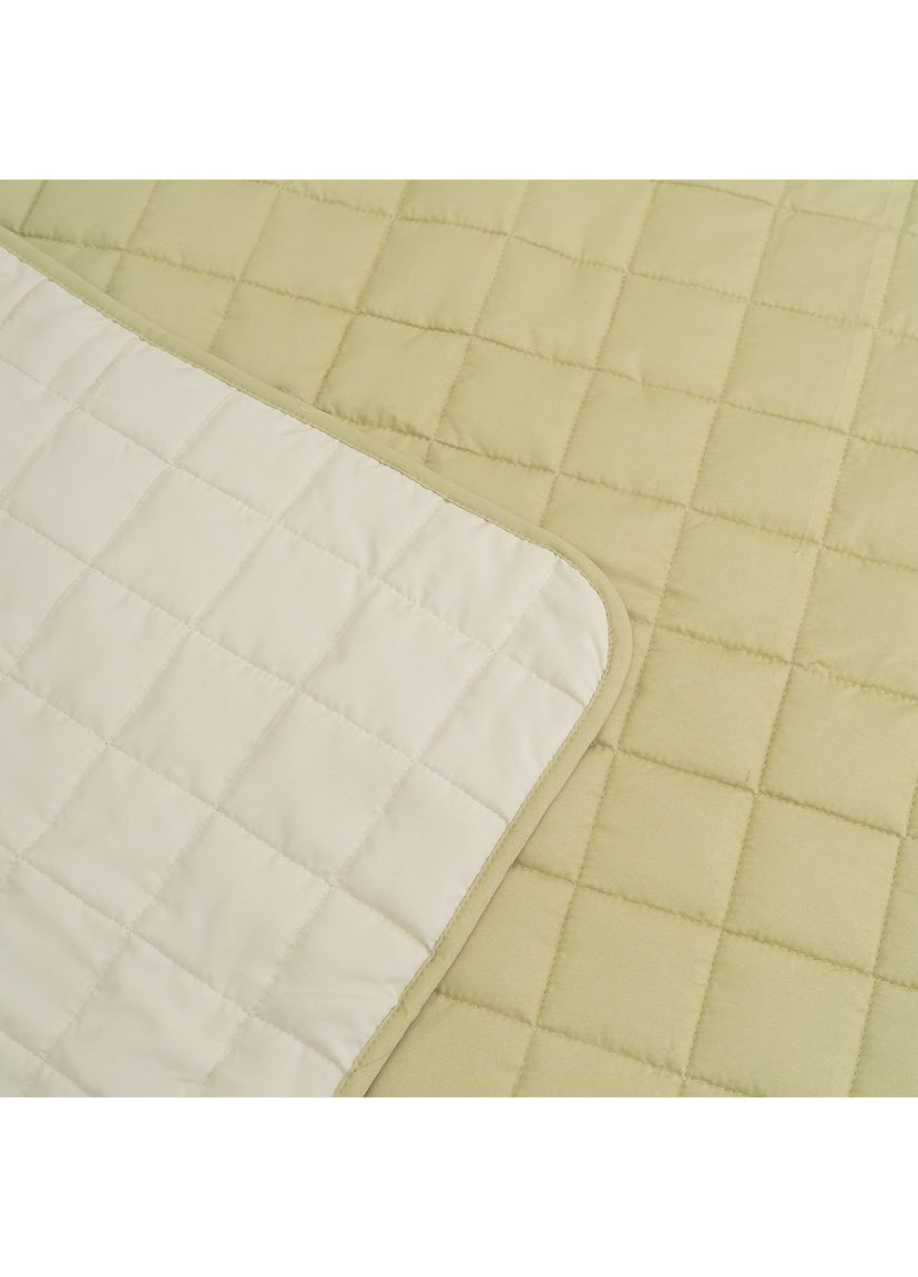 Покривало стьобане двостороннє Дует 210х220 Бежево-фісташковий Viluta (365289416)