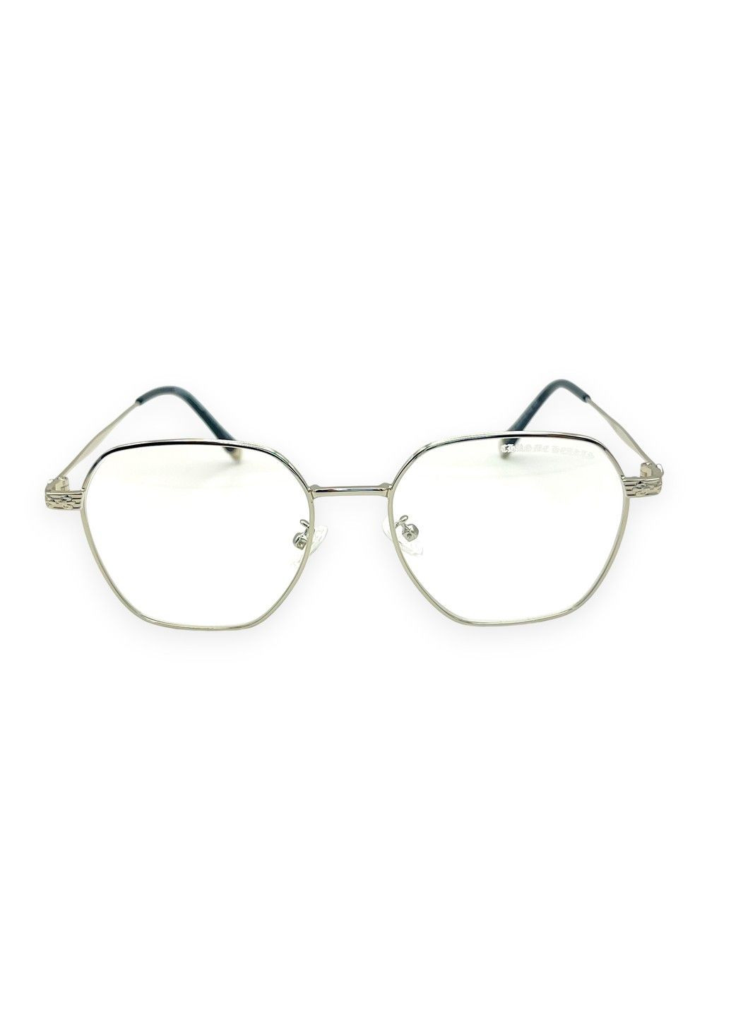 Комп'ютерні окуляри сріблясті, квадратної форми, унісекс No Brand (307063937)