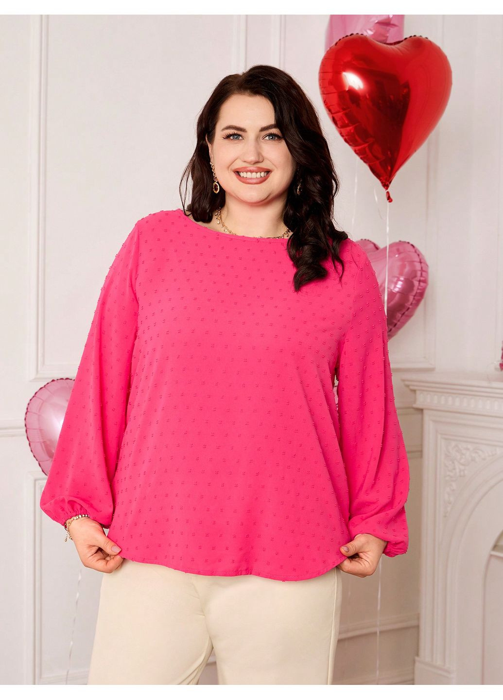 Фуксія блуза SHEIN
