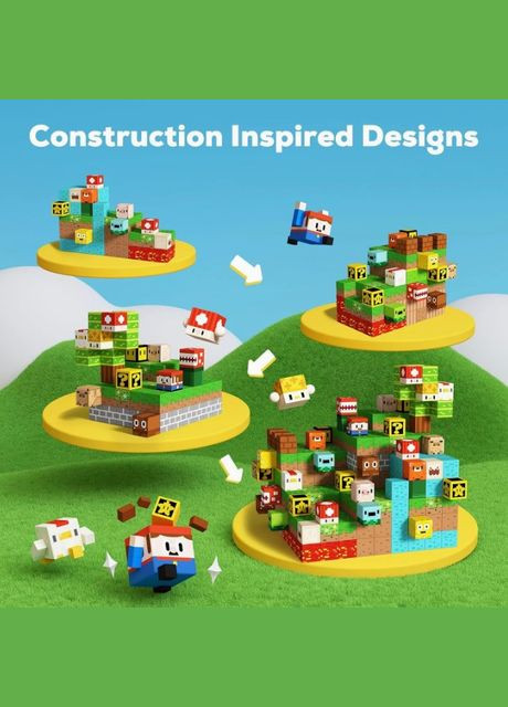 Детский магнитный конструктор Magnetic Block Майнкрафт 35 деталей Разноцветный (2104618515) No Brand (330243115)