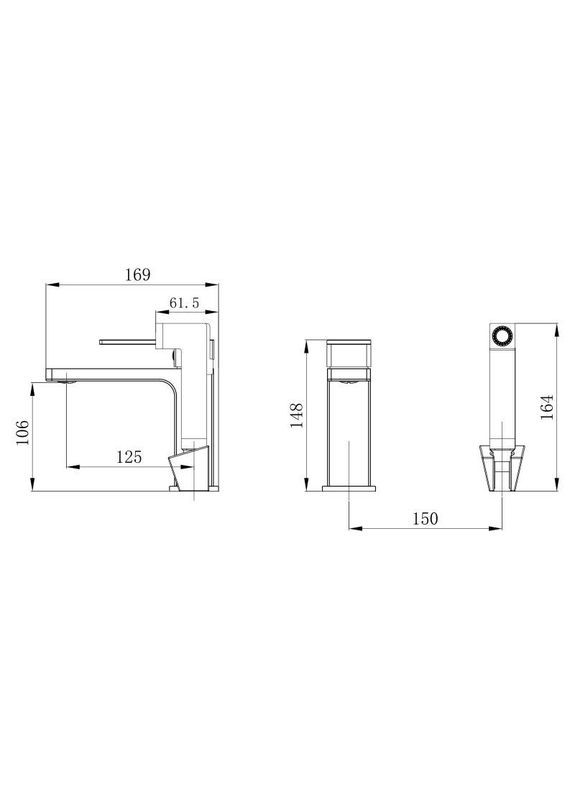 Змішувач для раковини Gemini (з гігієнічним душем) QTGEM272CRW45691 Chrome/White Qtap (320772804)