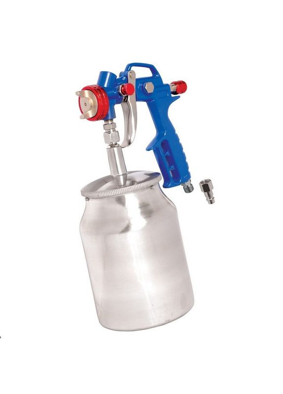 Пневматичний краскопульт HP, FEED НАЛБ 1000 мл, Ø 1,5 мм, 160-220 л/хв, 3,5-5 бар (81-8717) Mastertool (340908846)