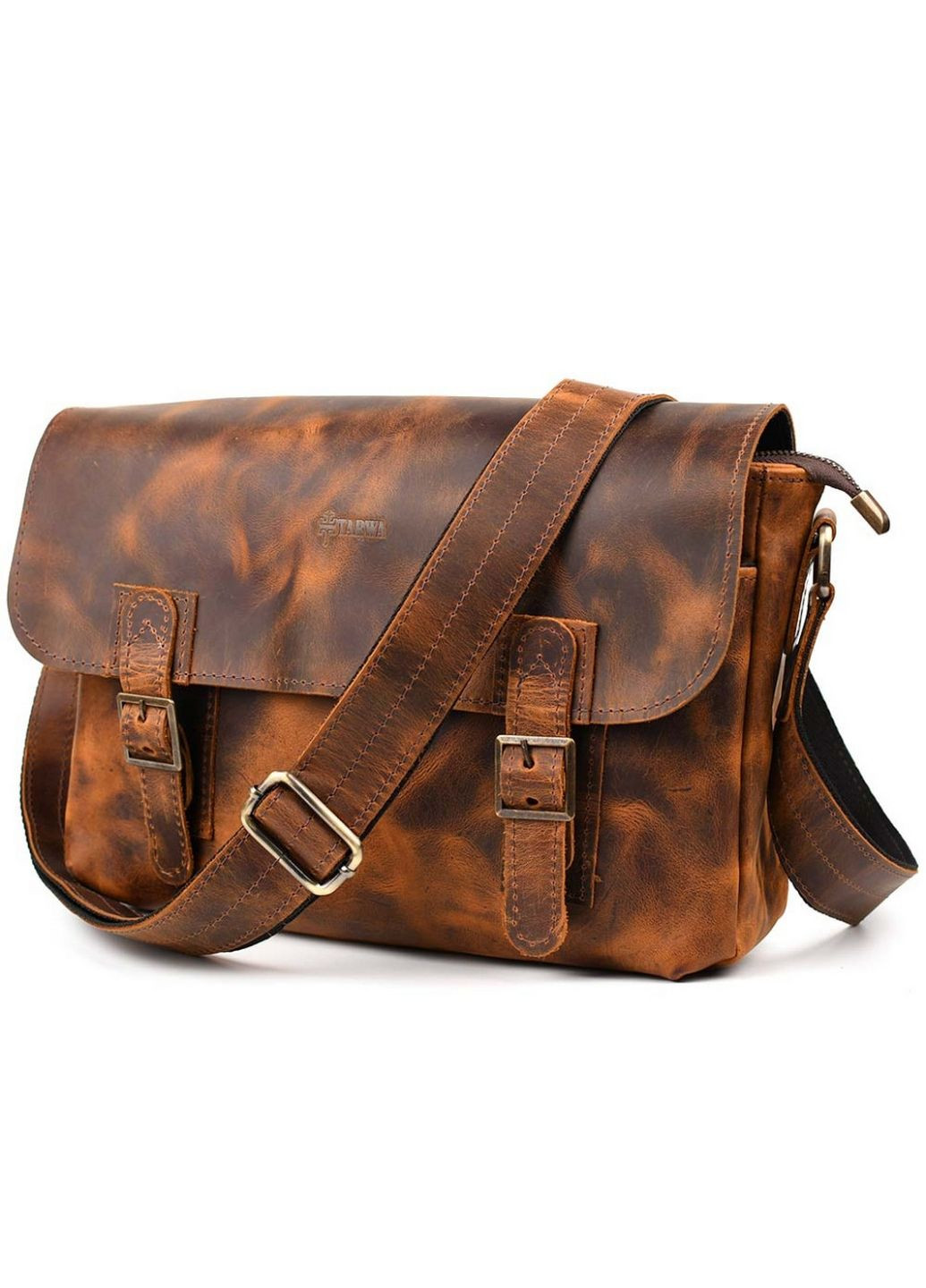 Мужская кожаная сумка через плечо 31х7х23 см TARWA (315871241)