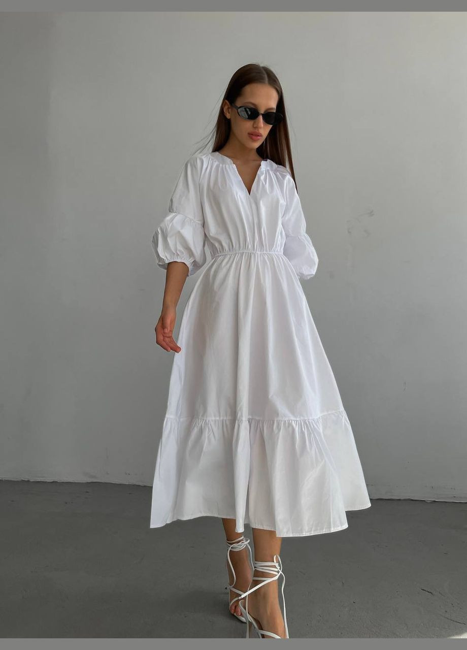Білий повсякденний сукня жіноча Україна однотонна