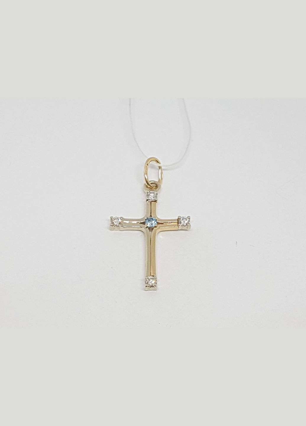 Золотое кольцо с бриллиантами и топазом. 3041624 Гаразд (315922360)