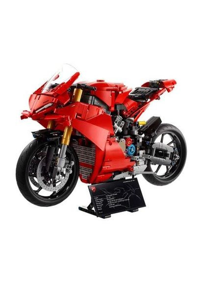 Конструктор Technic Мотоцикл Ducati Panigale V4 S, 1603 деталей, від 18 років (42202) Lego (369939031)