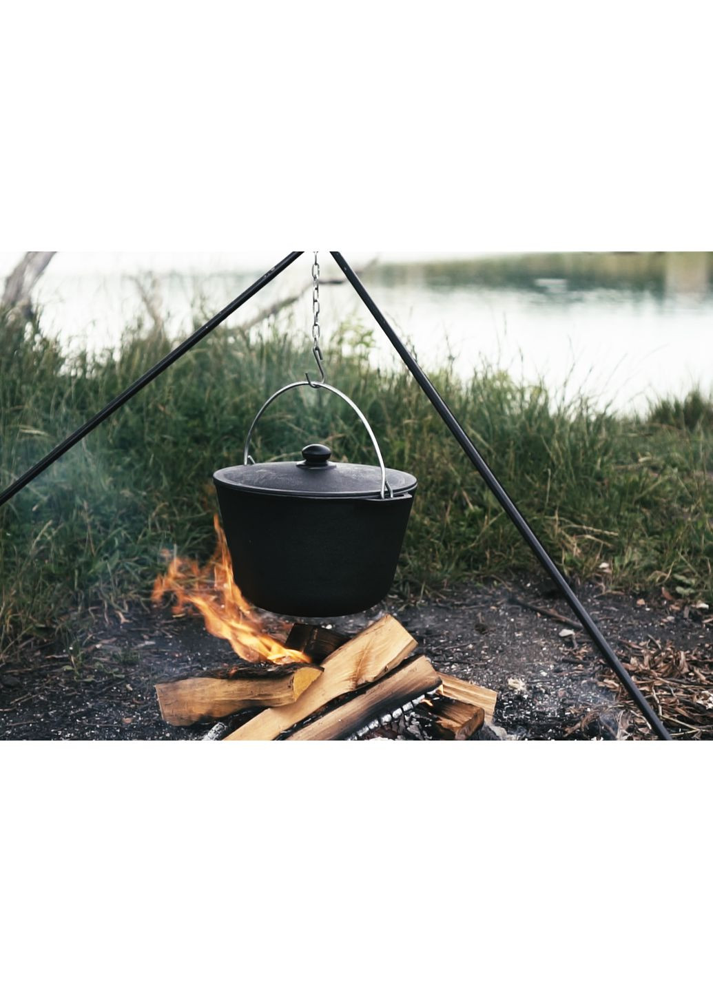 Казан чавунний туристичний з кришкою 8 л Brizoll (370619408)