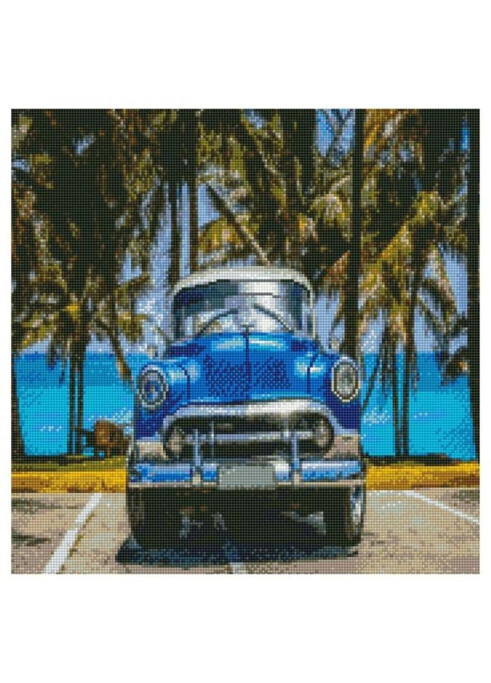 Алмазная мозаика "Синий ретро автомобиль" Strateg GA0011 50х50 см No Brand (330606111)