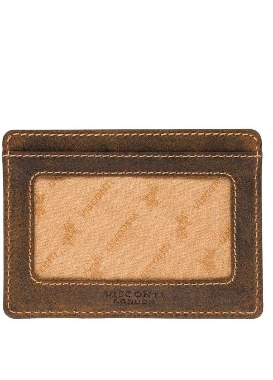 Мужской кожаный картхолдер VSL58 Stealth (Oil Tan) Visconti (323459022)