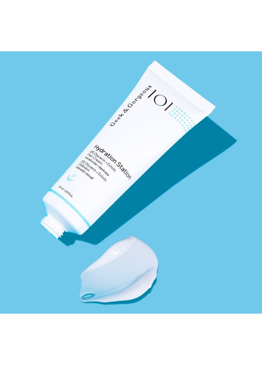 Гель-крем з гліцерином Hydration Station, 50 мл Geek & Gorgeous (369544163)