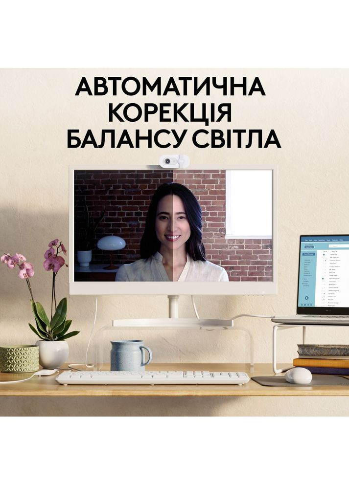 Webкамера Brio 100 FHD White (L960-001617) Logitech (311681188)