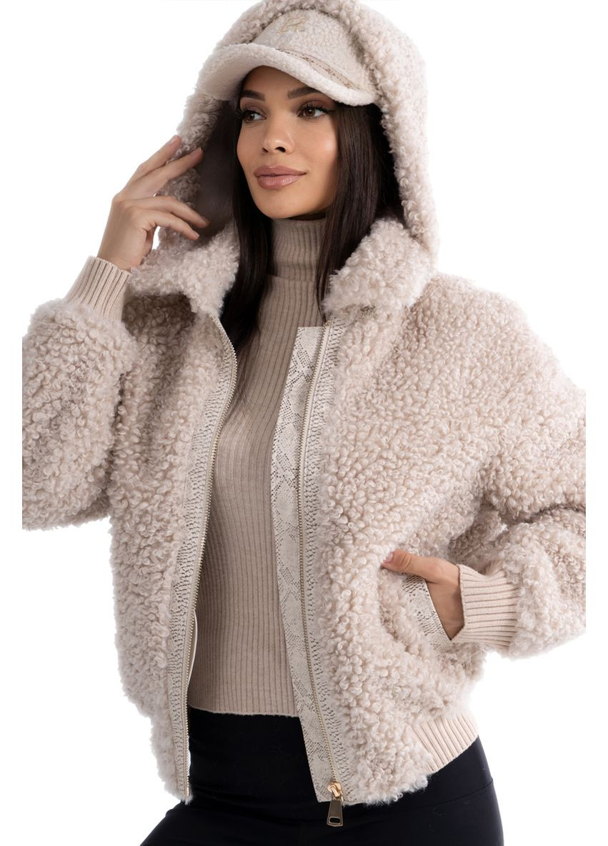 Бежева кожушок жіночий nf 25638 Freever