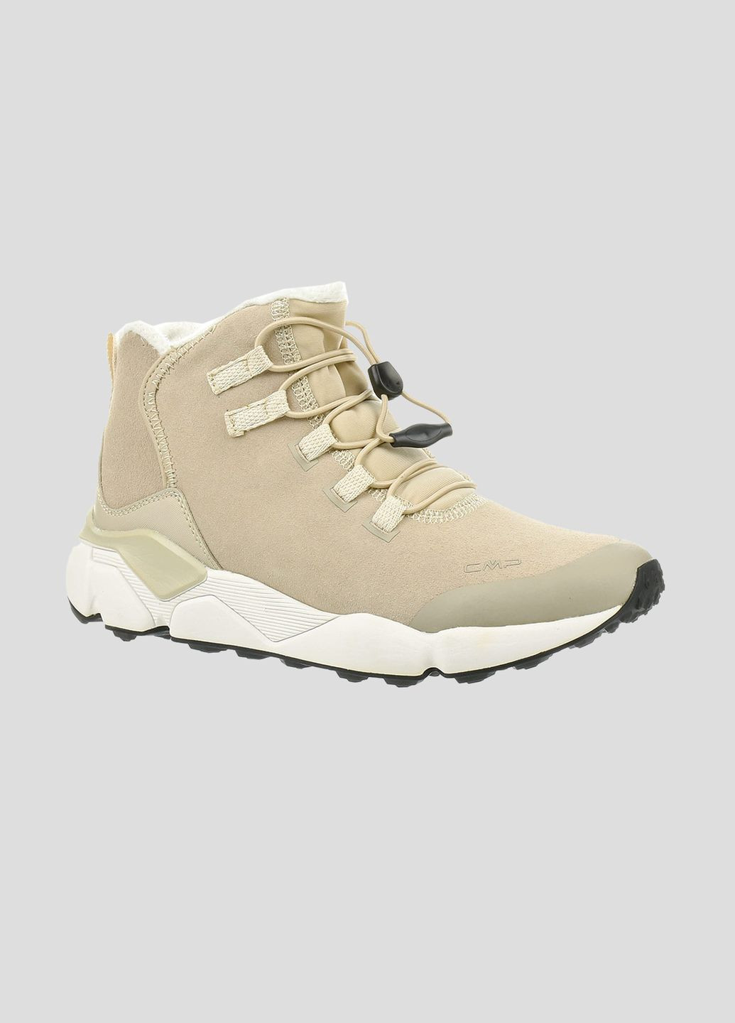 Зимние бежевые замшевые ботинки yumala wmn snow boots wp CMP из натуральной замши