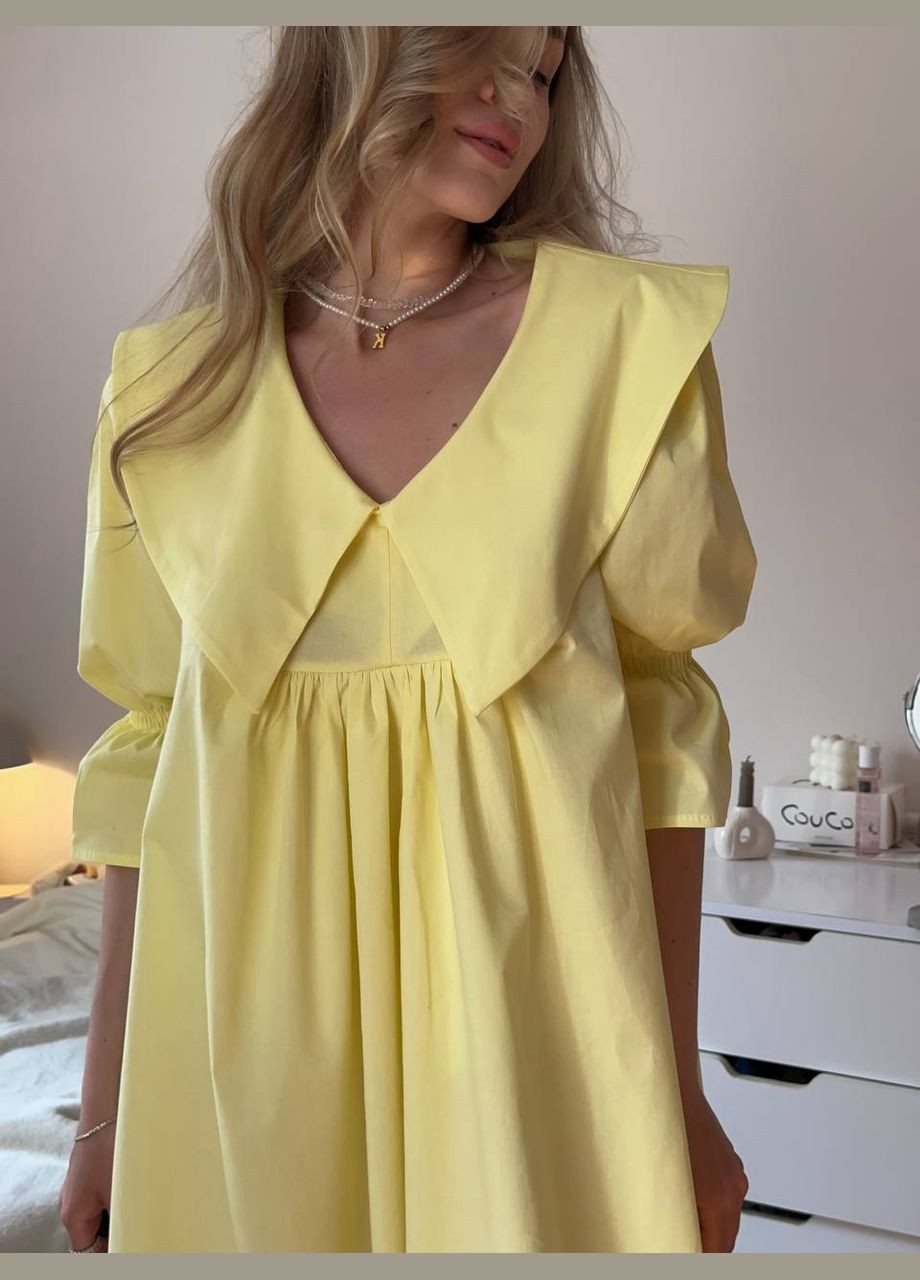 Жовтий повсякденний, кежуал сукня No Brand однотонна