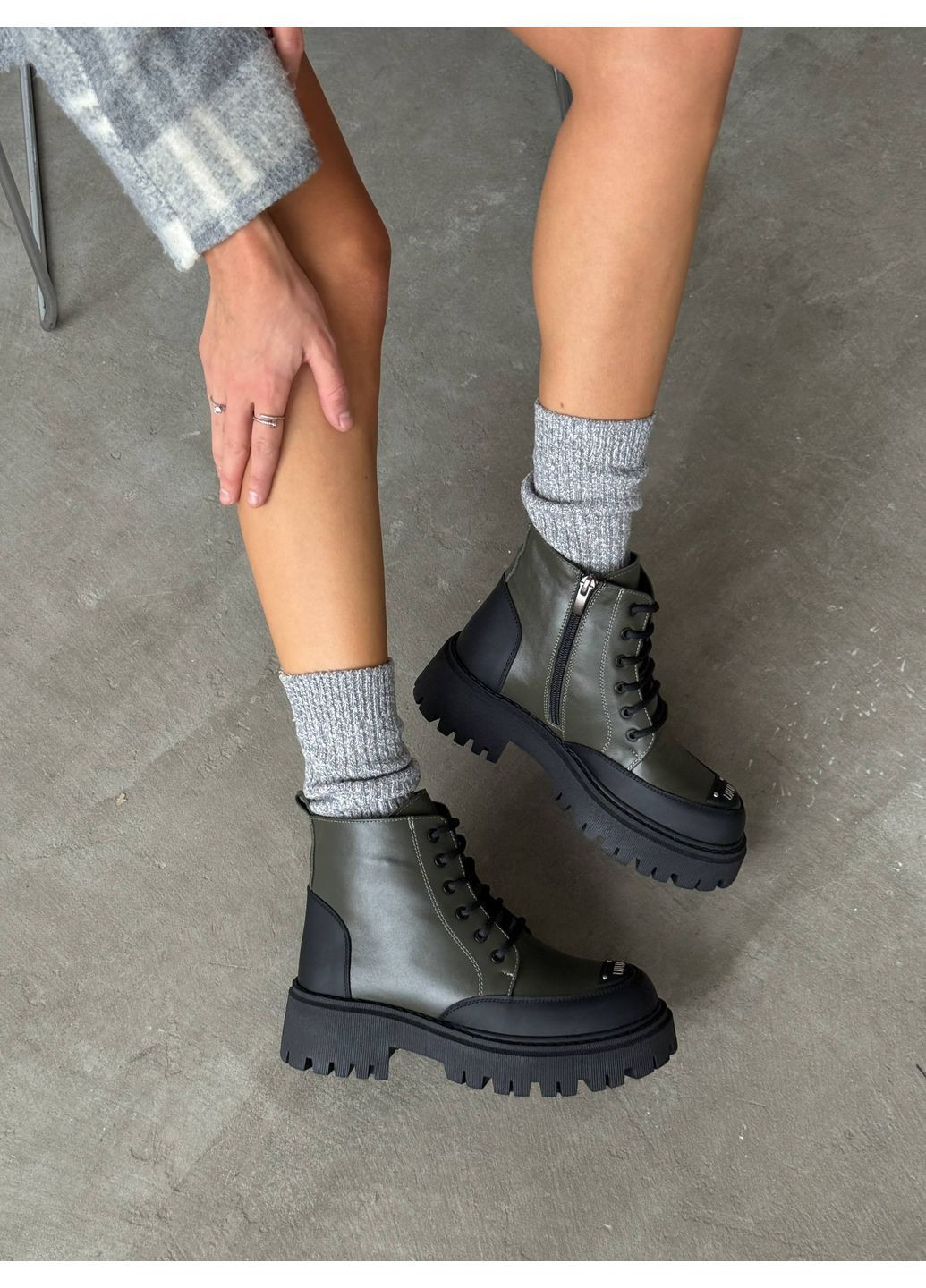 зимние ботинки "khaki storm" No Brand