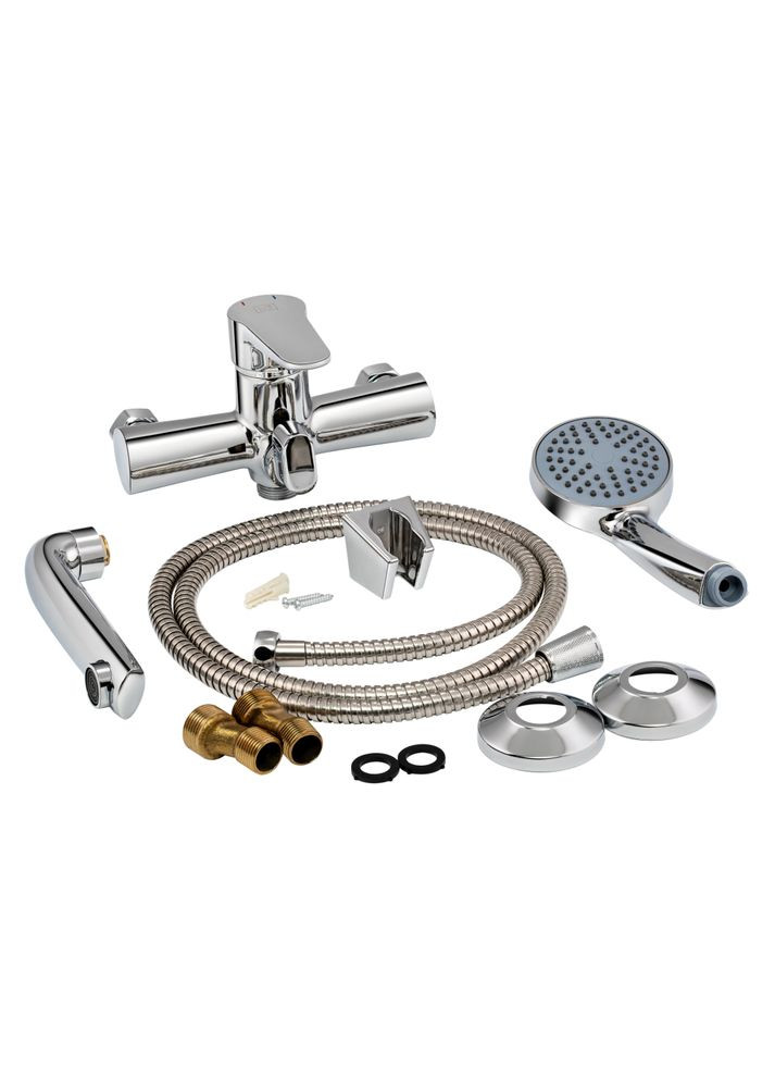 Змішувач для ванни Nicole з поворотним виливом (з душовим гарнітуром) (k35) LDNIC006CRM22139 Chrome LIDZ 006 (323485829)