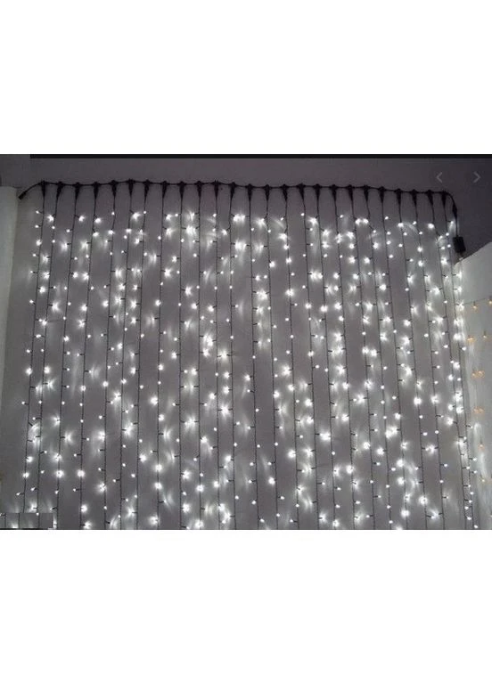 Гірлянда штора завіса Водоспад 3х3 м 280 LED 3D Білий (1310152005) FMA (387635962)