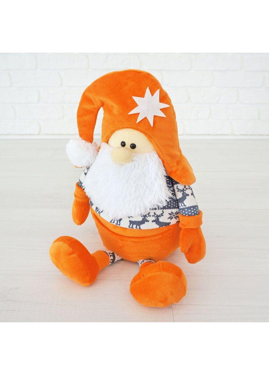М'яка іграшка гномик Санта 53см оранжево-сірий (KD1771) Kidsqo (365546724)