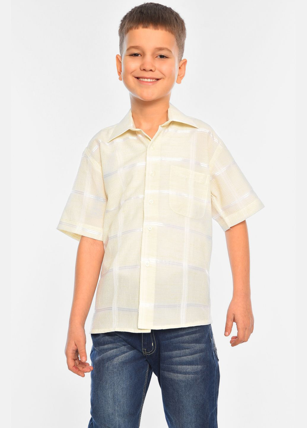 Сорочка дитяча хлопчик кремова Let's Shop (316503324)
