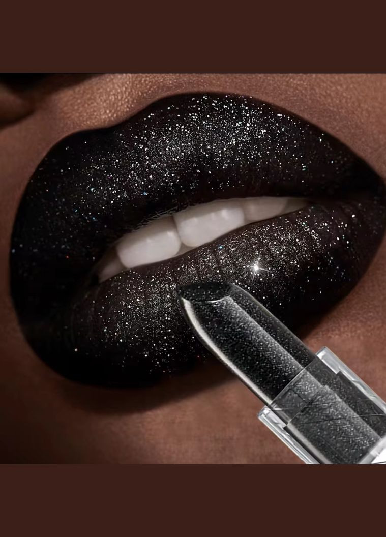 Губна помада Fayre Gold FG-04 Diamond Lip Gloss Чорна з блискітками матова No Brand (319867763)