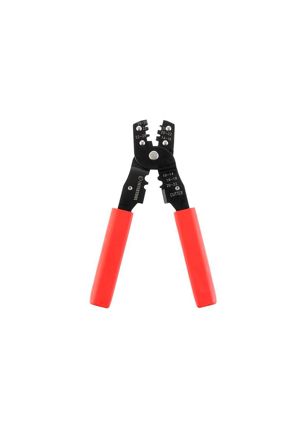 Клещи обжимные 180 мм для контактов 0.08-5 мм² пластиковые рукоятки Intertool (338435631)