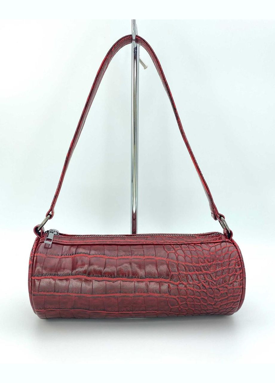 Яркая женская сумка багет с мини ремешком «Бэтс» красная из экокожи WeLassie (298568818)