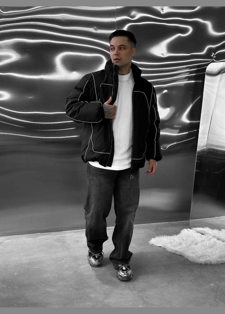 Черная зимняя куртка мужская No Brand