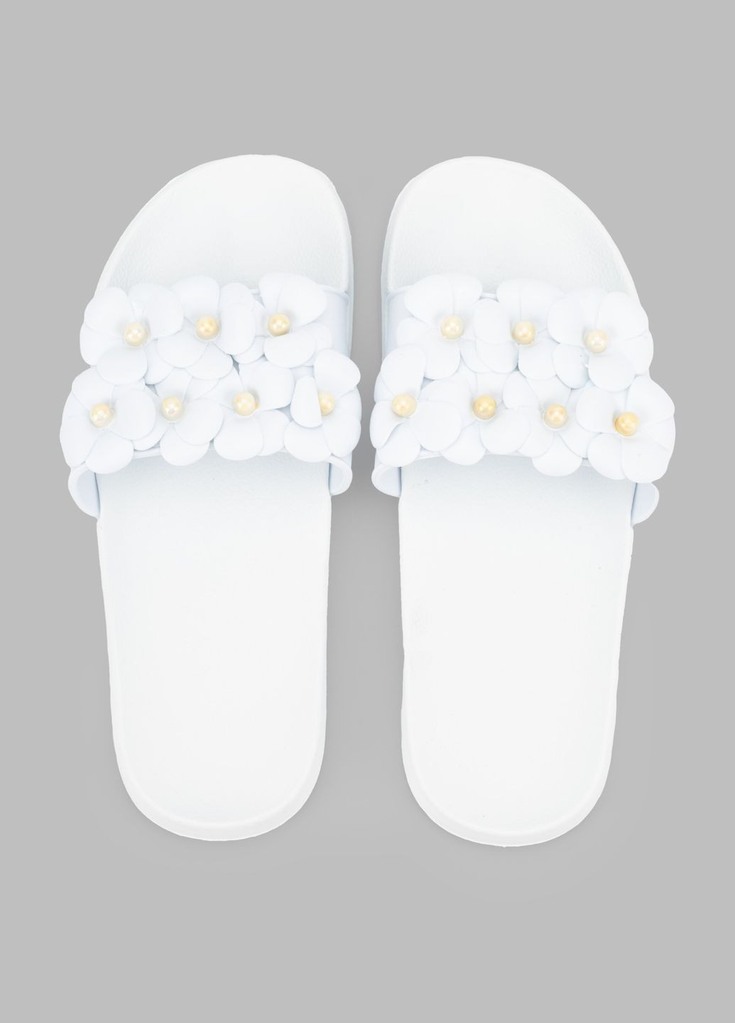 Белые шлепанцы женские ds45-7 белый (2000990550217s) shop (2000990550217) Gipanis