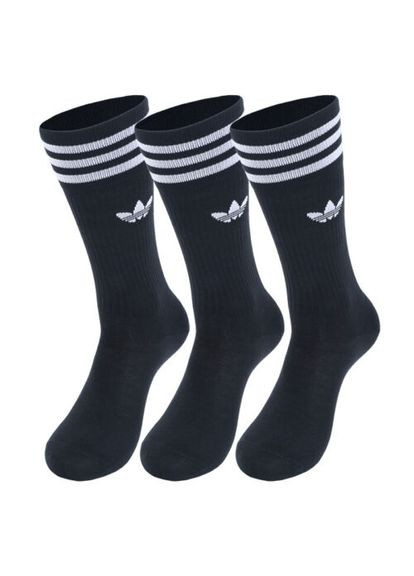 Черные однотонные носки Originals Crew Socks размер 39-42 (3 пары) adidas (293153815)