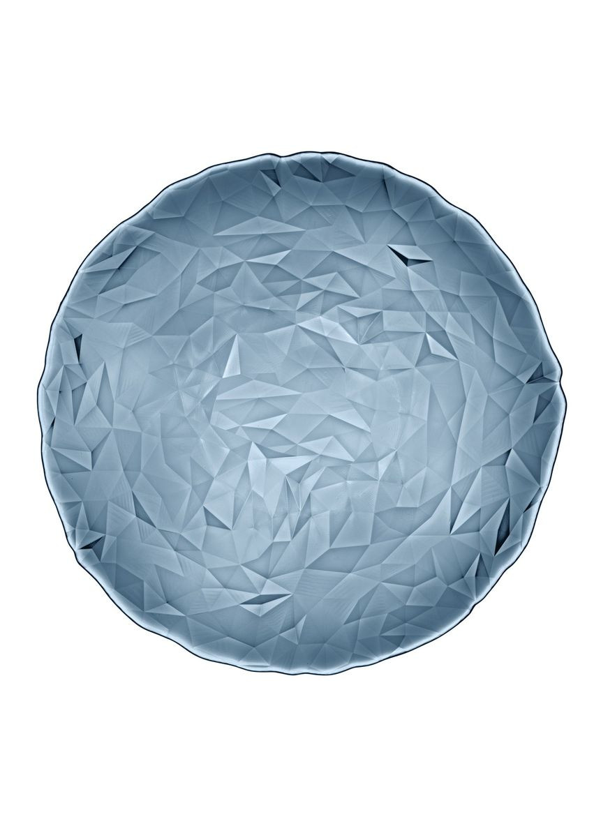Блюдо стеклянное DIAMOND синего цвета 33 см. Bormioli Rocco (282749096)