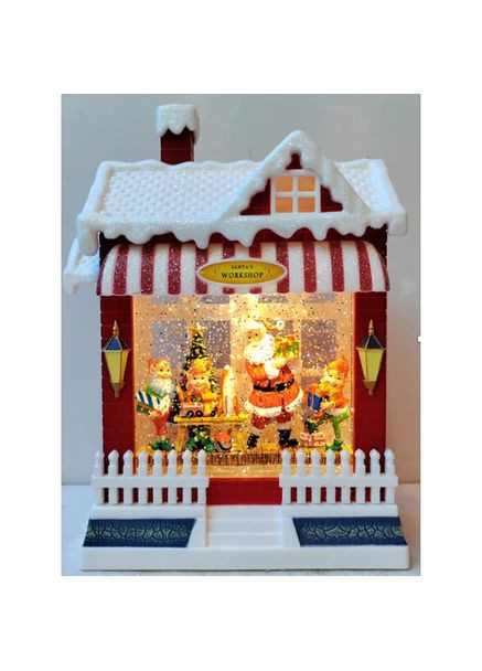 Новорічний нічник у вигляді різдвяного магазину LED-підсвітка, Ефект «снігового вихору» Po Fanu (365877011)