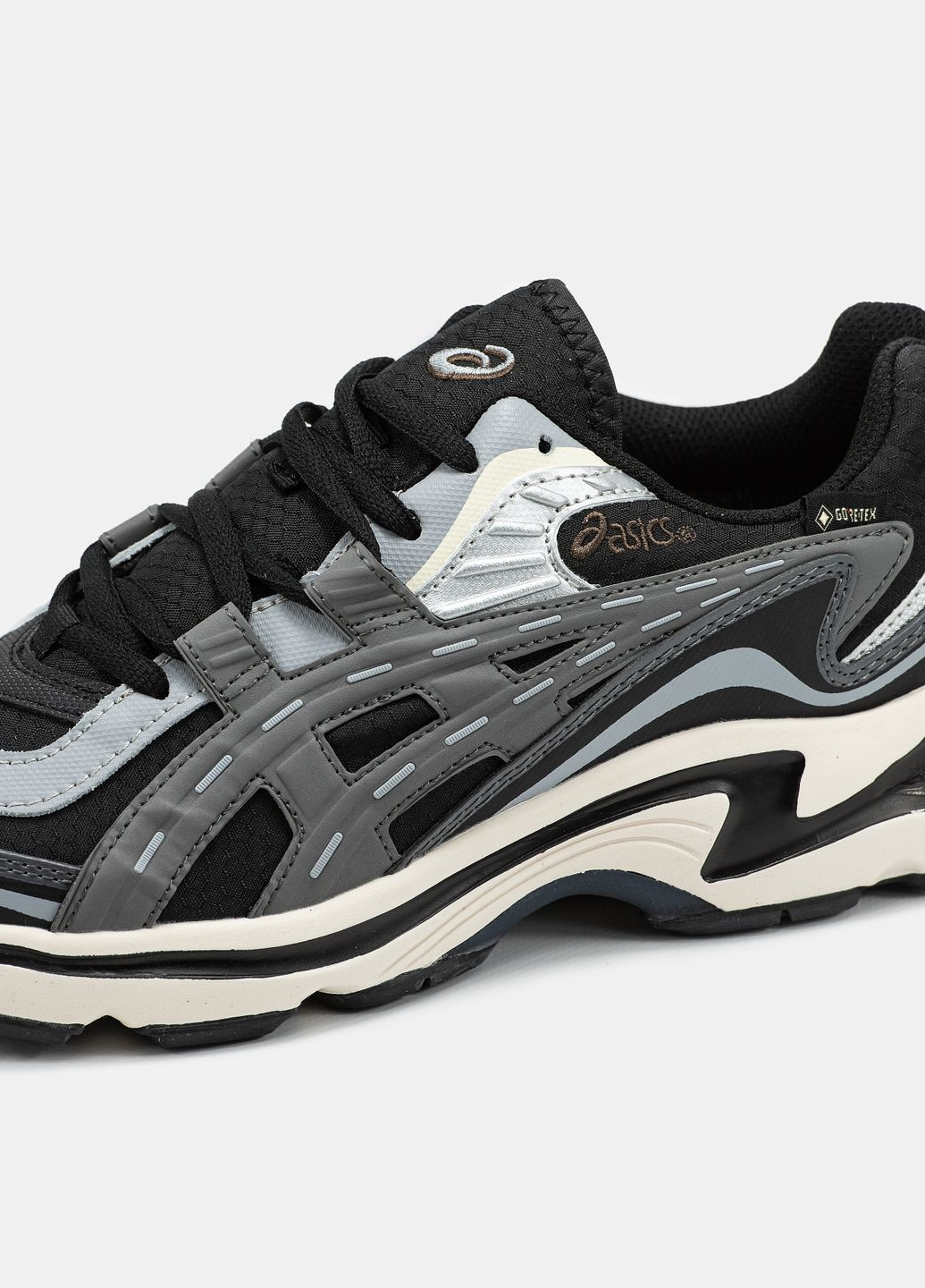 Серые зимние кроссовки зимние мужские asics gel-preleus winter gore-tex grey black termo | асикс гель-прелеус серые черные термо No Brand
