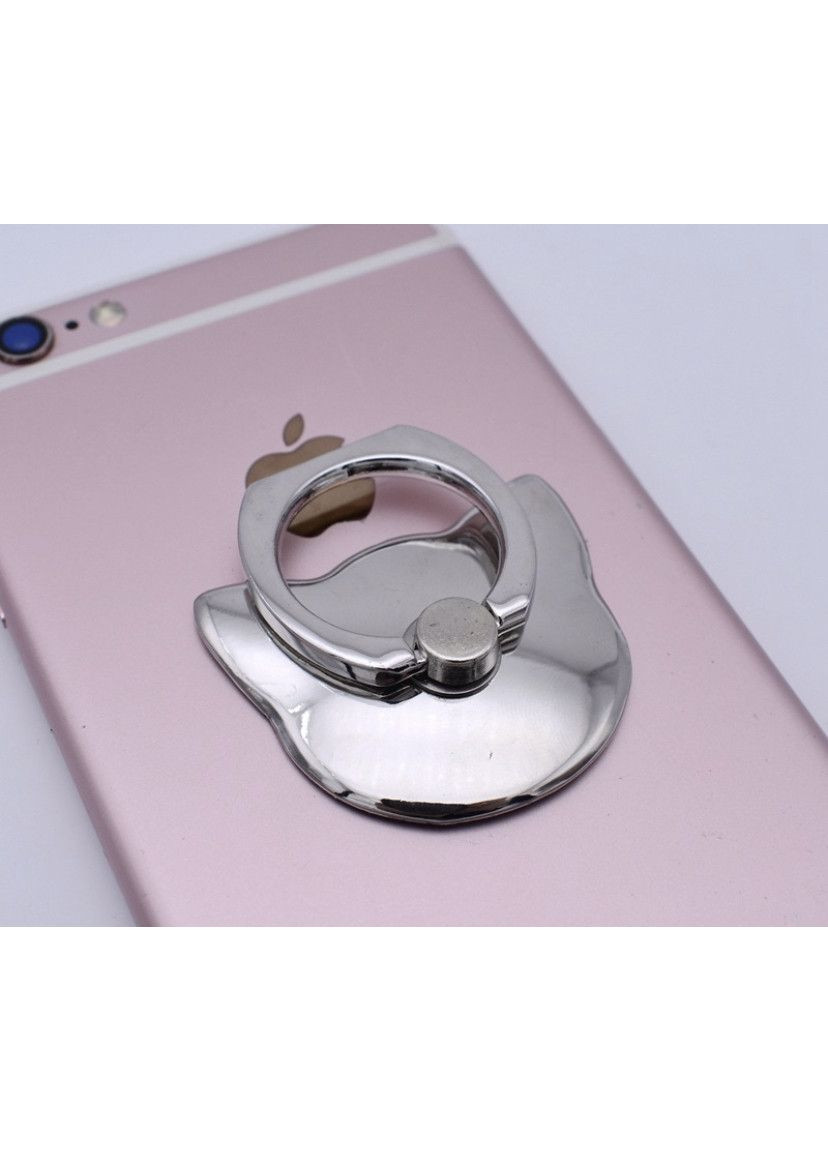 Кольцо, держатель/попсокет на палец, для телефона «Серый котик» металлический China (366874346)