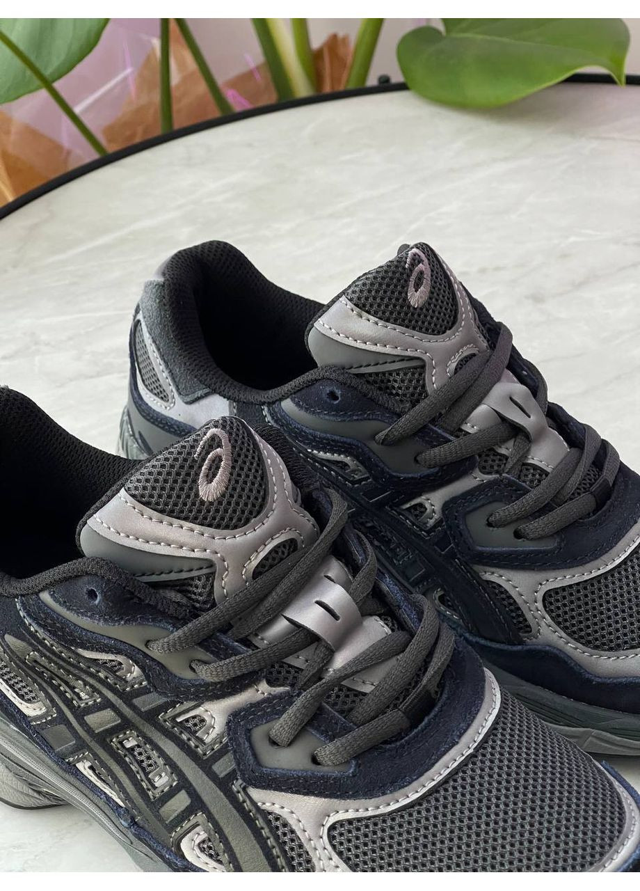 Сірі Осінні кросівки чоловічі і жіночі asics gel-nyc gray black | асікс гель-нюк сірі чорні No Brand