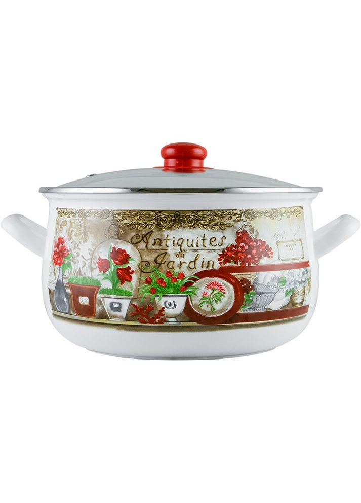 Кастрюля Цветочный сад GTT-122-FG 22 х 16 см 5.1 л (87713) Gusto (302663079)