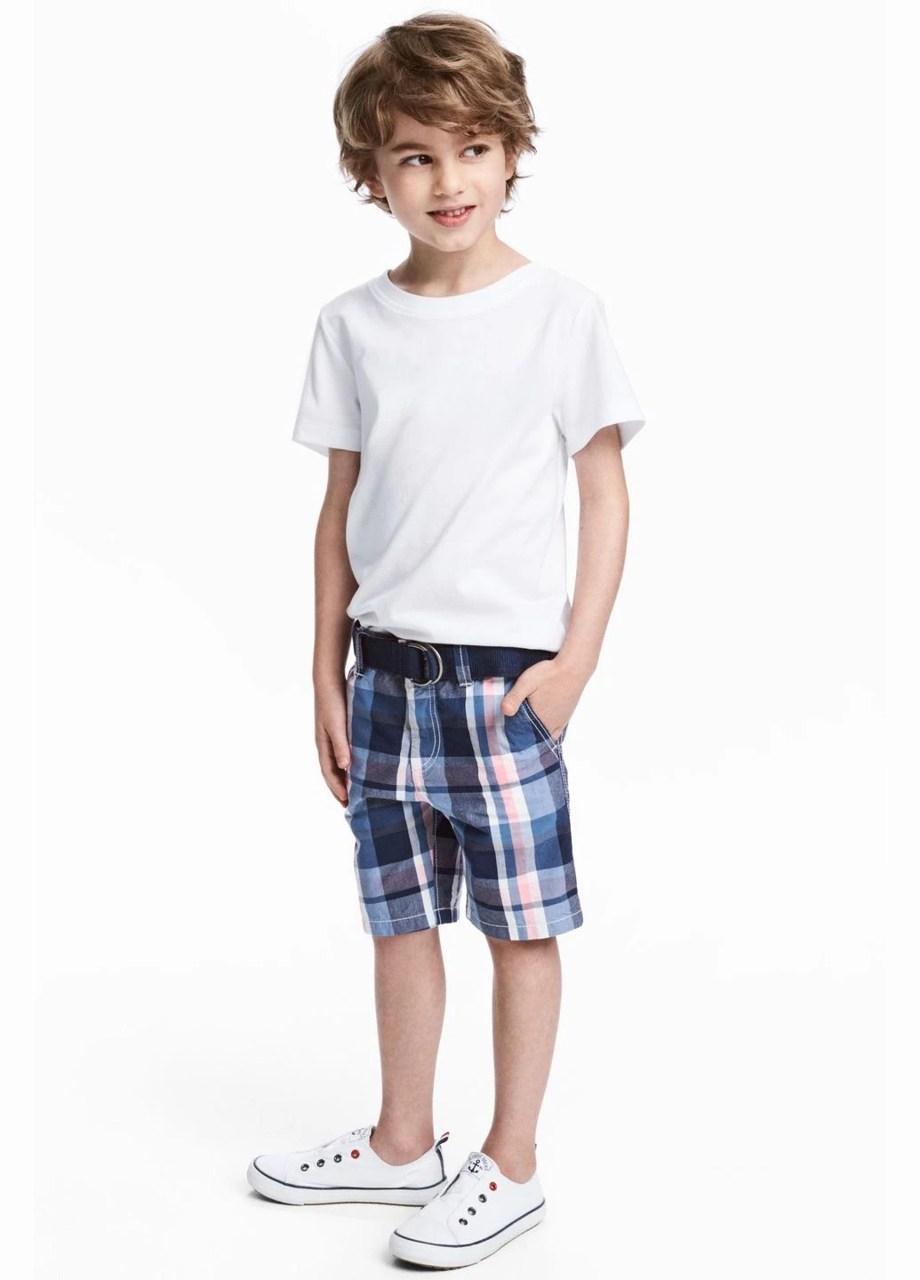 Шорты,синий-розовый в узоры, H&M (260007434)