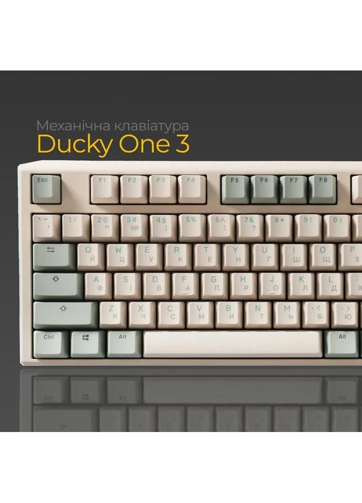 Клавіатура One 3 TKL Cherry MX Brown UA USB Cream (DKON2187-BUAPXМAEGGC1) Ducky (390923995)