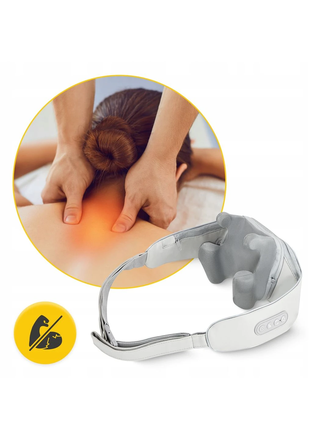 Накидка-массажер Shiatsu Evo+ для шеи и спины, аккумуляторный Grey () 4FIZJO P-5905973404150 (380872159)