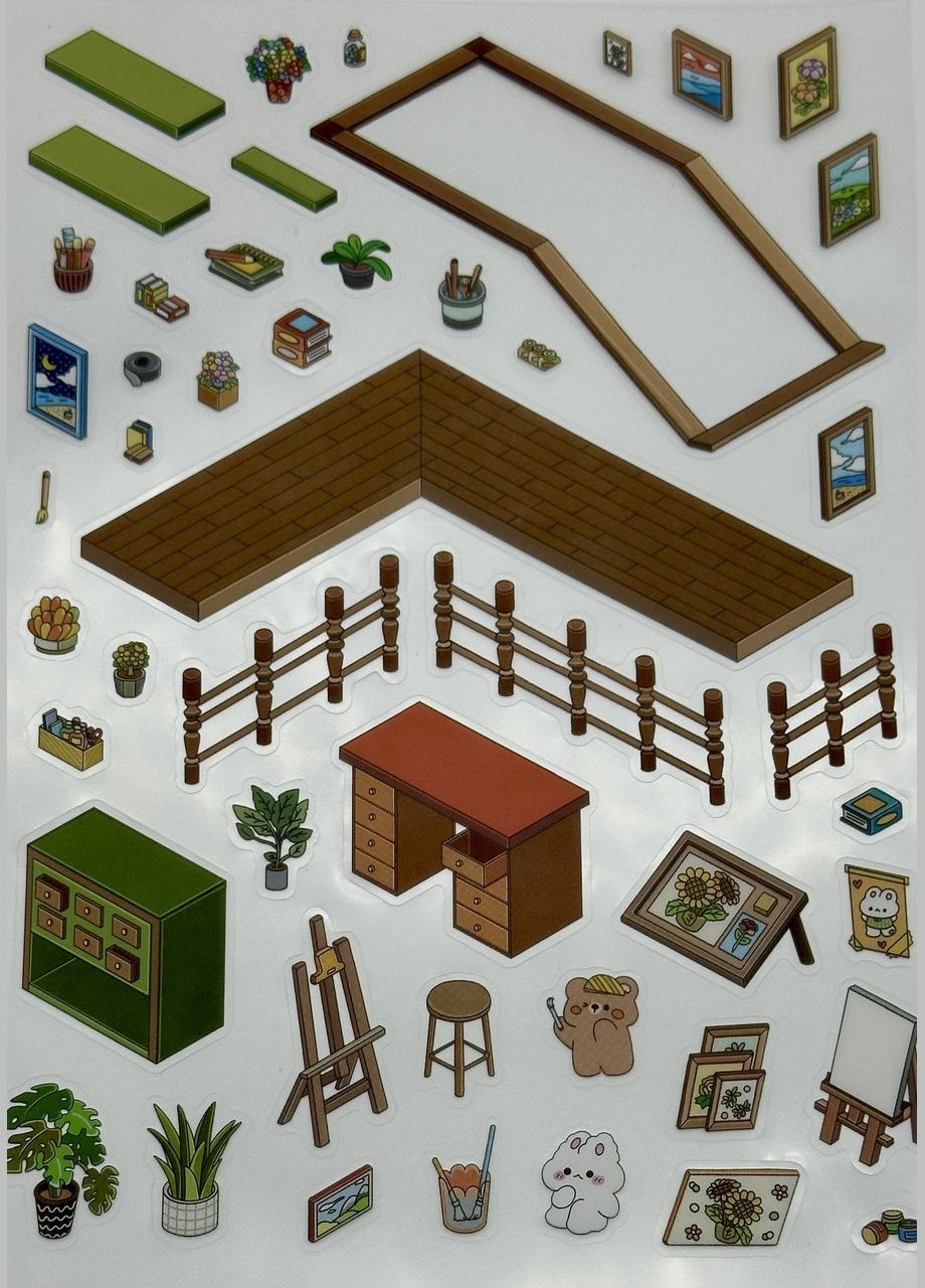 Румбокс наклейки 3D "Нічна студія відпочинку" - антистрес, творчість, облаштуй свою кімнату No Brand (328958132)