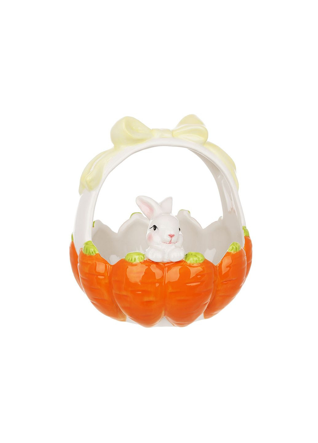 Цукерниця керамічна Зайчик у морквині, 14.5*14.5*16.5см No Brand (322265585)