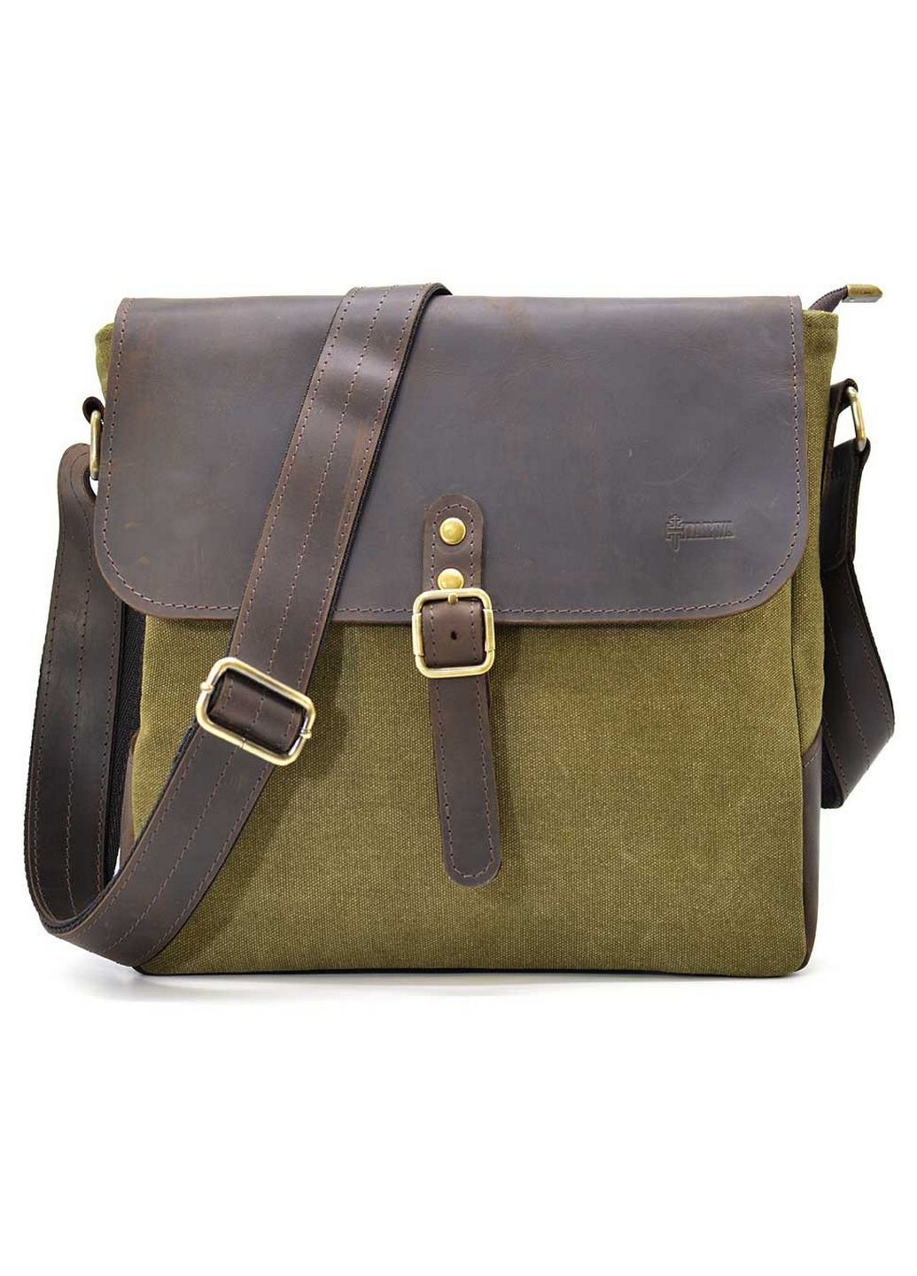 Чоловіча шкіряна сумка через плече 30х32х7.5 см TARWA (315872679)